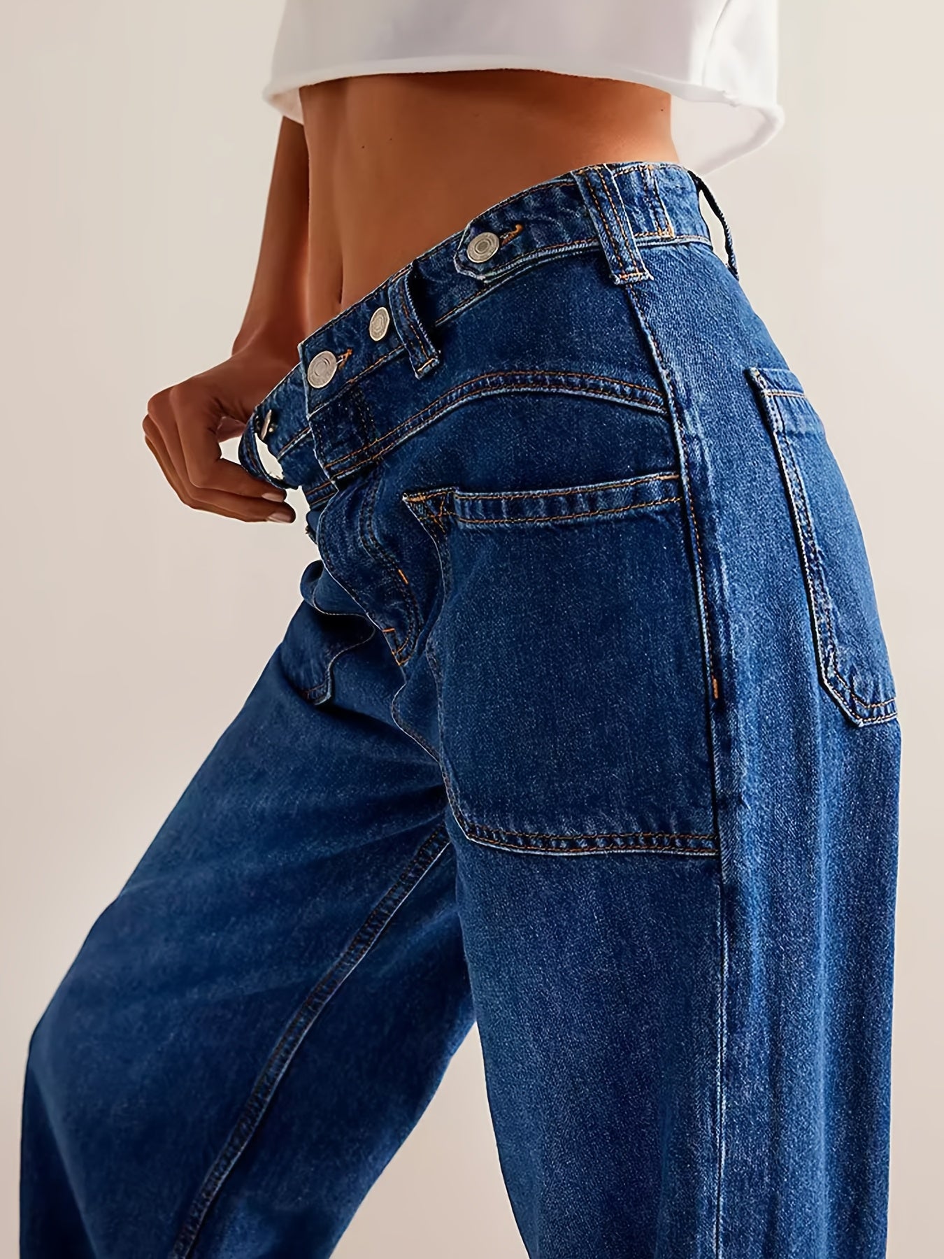 JEANS AMPIO GAMBA LARGA VITA MEDIA